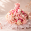 Kerzenstrauß Rosé Teddy